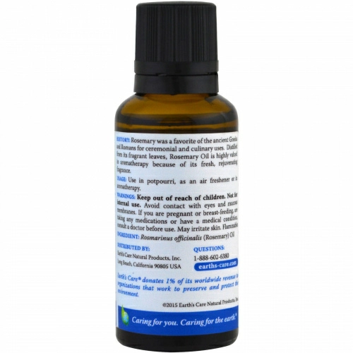 Earth's Care, Розмариновое масло, 1 жидкая унция (30 мл)
