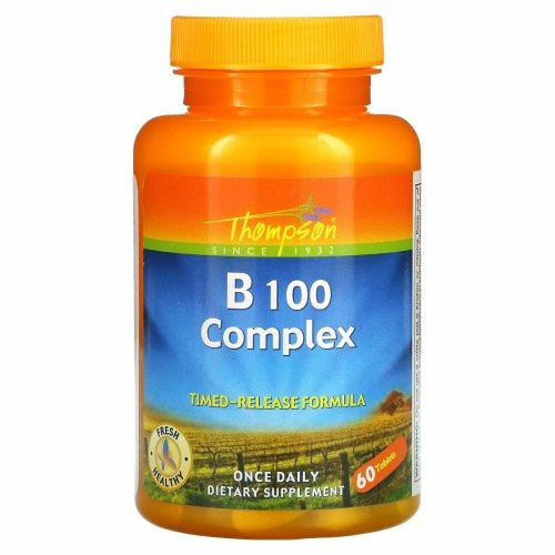 Thompson, комплекс витаминов группы В, 100 таблеток