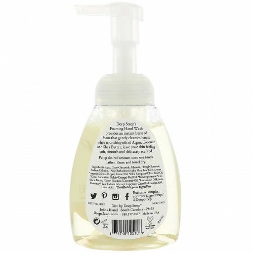 Deep Steep, Foaming Hand Wash, Honey Blossom, 8 fl oz (237 ml)