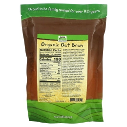 Now Foods, Real Food, Органические овсяные отруби, 14 унций (397 г)