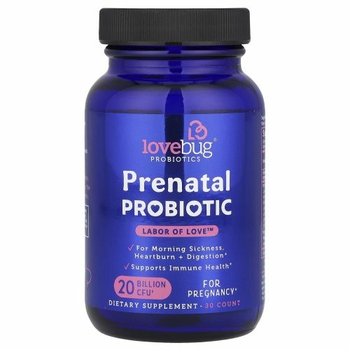 LoveBug Probiotics, пренатальный пробиотик, 20 млрд КОЕ, 30 капсул