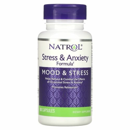 Natrol, Формула для борьбы со стрессом и беспокойством, настроение и стресс, 90 капсул