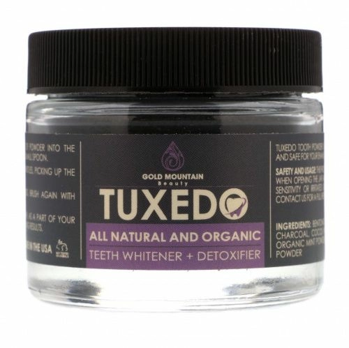 Gold Mountain Beauty, Tuxedo, Абсолютно натуральное органическое средство для отбеливания зубов+ удаление токсинов, 32 г