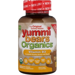 Hero Nutritional Products, Органические Yummi Bears, витамин D3, 60 жевательных мишек