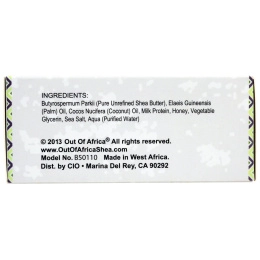 Out of Africa, Кусковое мыло с чистым маслом ши, кусковое мыло для кожи лица с молочными протеинами, 3 штуки в упаковке, по 4 унции (120 г) каждое