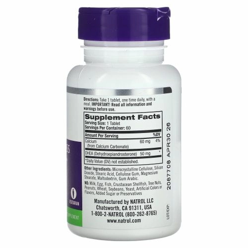 Natrol, DHEA, 50 мг, 60 таблеток