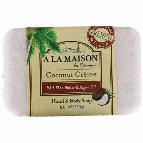 A La Maison de Provence, Мыло для рук и тела с кокосом, 8.8 унций (250 г.)