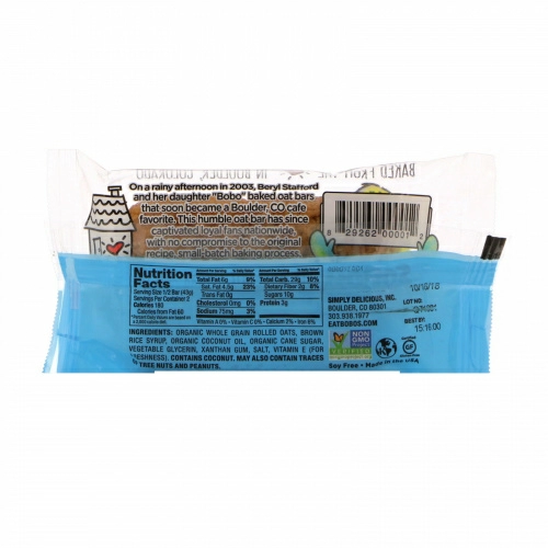 Bobo's Oat Bars, Оригинал, 3 унции (85 г)