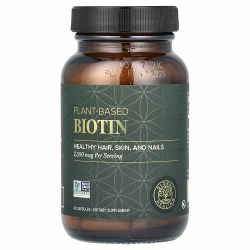 Global Healing, растительный биотин, 2500 мкг, 60 капсул