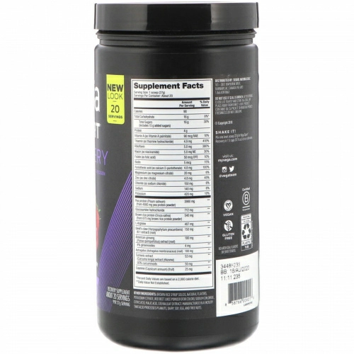 Vega, Sport, Recovery, Apple Berry Flavored, 19 oz (540 g)
