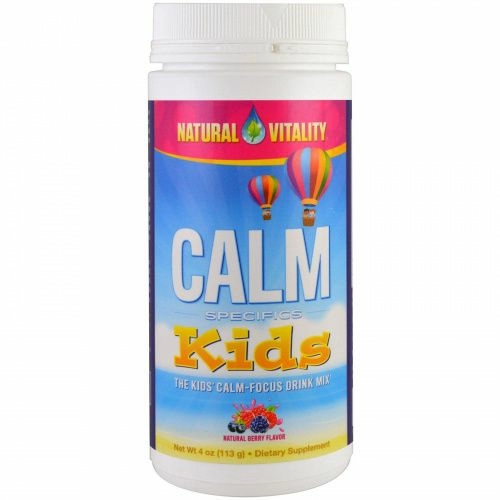 Natural Vitality, Calm Specifics, для детей, питьевая смесь для успокоения и концентрации, натуральные ягоды, 4 унции (113 г)