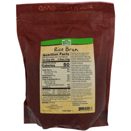 Now Foods, Real Food, стабилизированные рисовые отруби, 567 г (20 унций)