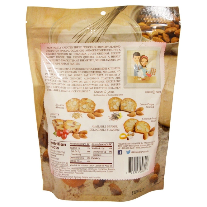 Almondina, Toastees, Cranberry Almond, 5.25 oz
