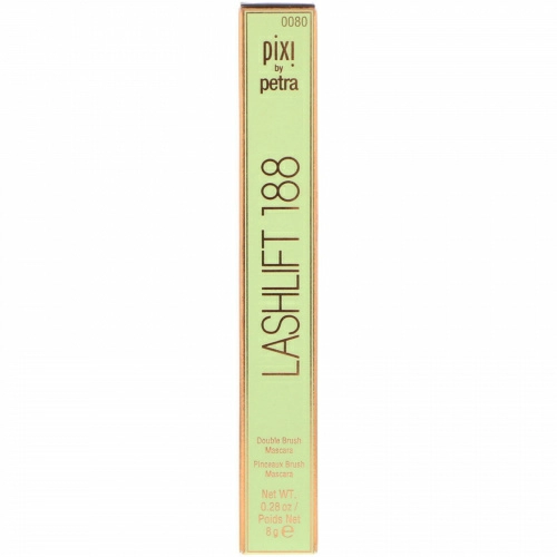 Pixi Beauty, Lashlift 188, тушь с двухсторонней кисточкой, насыщенный черный оттенок, 0,28 унц. (8 г)