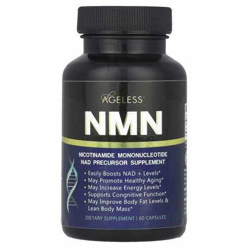 Ageless Foundation Laboratories, NMN, Никотинамид-мононуклеотидная добавка-предшественник НАД, 60 капсул