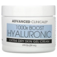 Advanced Clinicals, Hyaluronic, Extra Dry Skin Gel Cream, 2 fl oz (59 ml)
