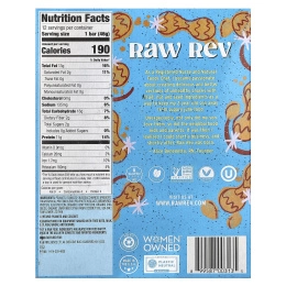 Raw Rev, Glo, хрустящее арахисовое масло и морская соль, 12 батончиков, 1,6 унции (46 г)