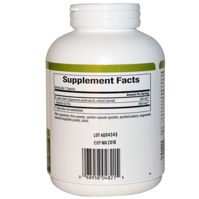 Natural Factors, Зверобой пронзённолистный, 300 мг, 180 капсул