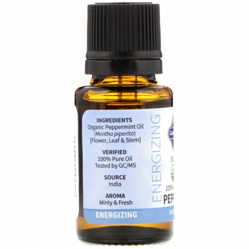 Garden of Life, Organic Essential Oil - Peppermint, Energizing, 0.5 fl oz (15mL) Liquid