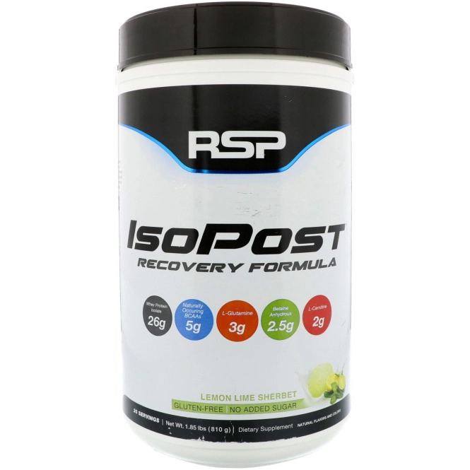 RSP Nutrition, IsoPost, Recovery Formula, Lemon Lime Sherbert, 1.85 lbs (810 g)