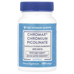 The Vitamin Shoppe, Chromax® пиколинат хрома, 200 мкг, 100 мягких таблеток