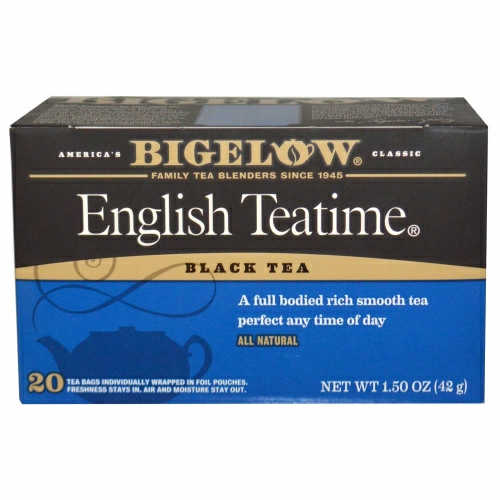 Bigelow, Английское чаепитие, 20 чайных пакетиков, 1,5 унции (42 г)