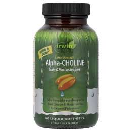 Irwin Naturals, альфа-холин, 60 капсул с жидкостью