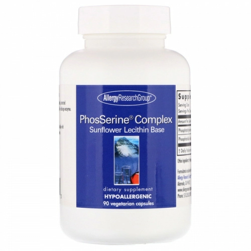 Allergy Research Group, Комплекс PhosSerine, 90 вегетарианских капсул