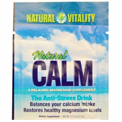 Natural Vitality, Натуральное успокоительное, расслабляющая добавка с магнием, 30 отдельных пакетиков, 0,12 унций (3,3 г)
