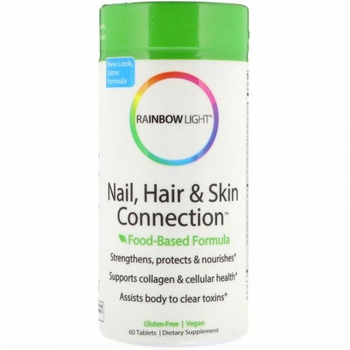 Rainbow Light, Connection для ногтей, волос и кожи, формула на основе продуктов питания, 60 таблеток