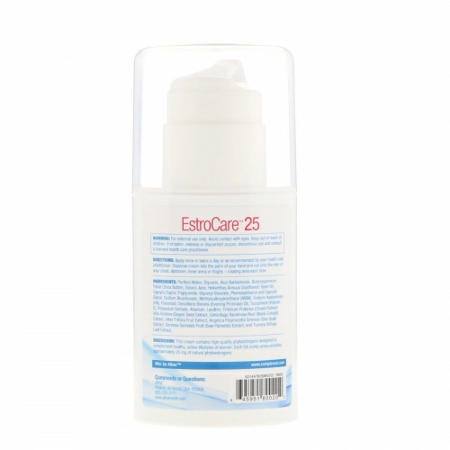 AllVia, EstroCare 25, натуральный крем с фитоэстрогеном, 2 унц. (57 г)