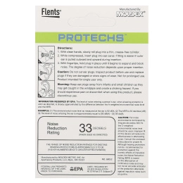 Flents, Protechs, беруши, для занятий спортом, 8 пар в футляре