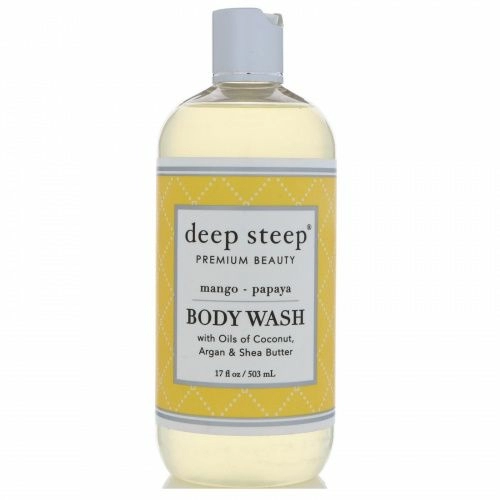Deep Steep, Гель для душа, манго и папайя, 17 ж. унц. (503 мл)