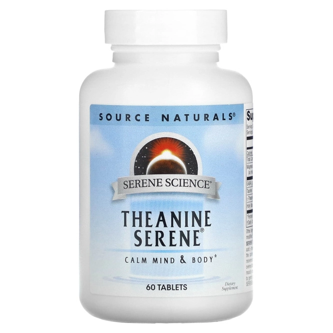Source Naturals, Теанин Серен, 60 таблеток