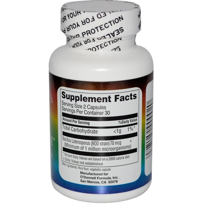 O'Donnell Formulas, Bacillus Laterosporus Bod Strain, 60 капсул