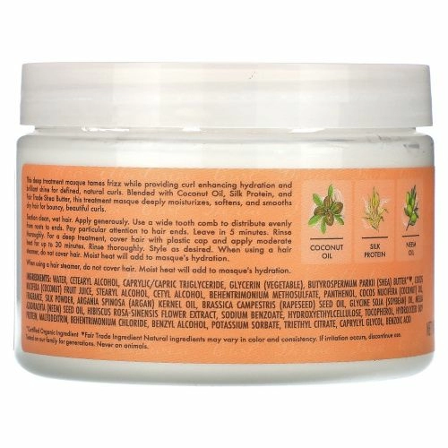 SheaMoisture, Curl & Shine, маска для волос, кокос и гибискус, 326 г (11,5 унции)