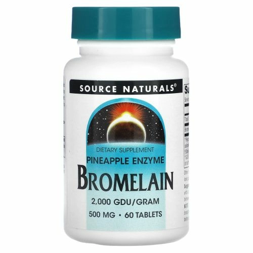 Source Naturals, Бромелаин, 2000 GDU/г, 500 мг, 60 таблеток