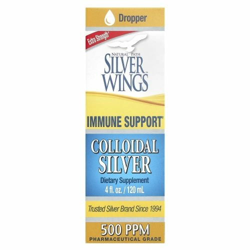 Natural Path Silver Wings, Коллоидное серебро, 500 ppm, 4 жидкие унции (120 мл)