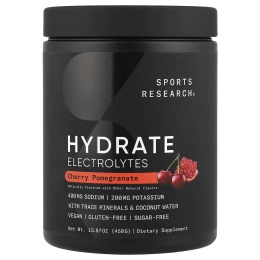 Sports Research, Hydrate, электролиты, вишня и гранат, 450 г (15,87 унции)
