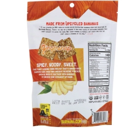 Barnana, Органические хрустящие банановые козинаки, имбиное печенье, 3,5 унц. (100 г)
