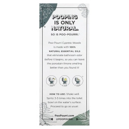 Poo-Pourri, Спрей для туалета Before-You-Go, кипарисовая древесина, 59 мл (2 унции)