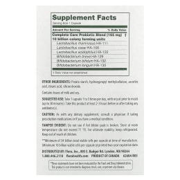 Flora, Пробиотик «Полный уход», 30 вегетарианских капсул