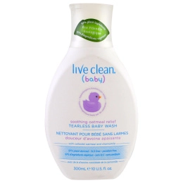 Live Clean, Baby, средство для купания детей без слез успокаивающего действия, с овсом, 300 мл (10 унций)