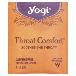 Yogi Tea, Throat Comfort®, без кофеина, 16 чайных пакетиков, 36 г (1,27 унции)