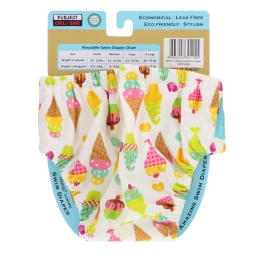 Charlie Banana, Многоразовый подгузник для плавания, Gelato, Большой, 1 подгузник