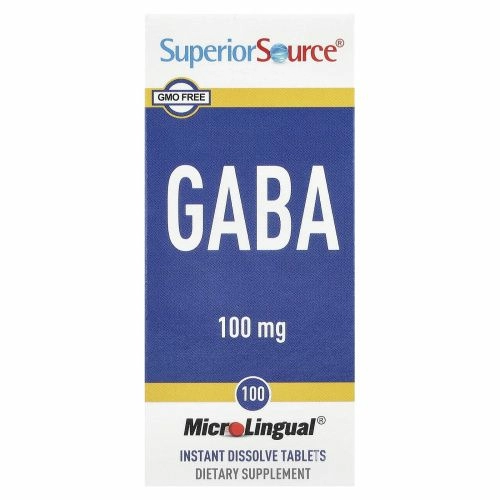 Superior Source, GABA, 100 мг, 100 мгновенно растворяющихся микротаблеток