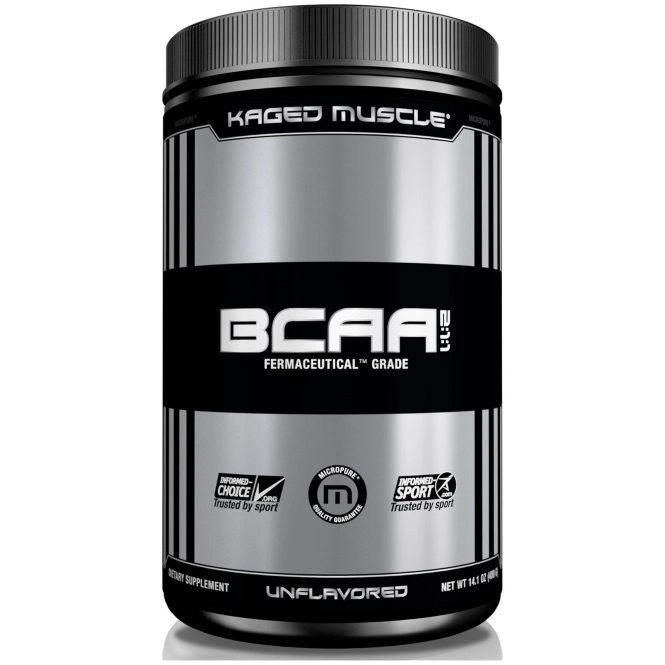 Kaged Muscle, Аминокислоты с разветвленными боковыми цепями (BCAA) в соотношении 2:1:1, без ароматизаторов, 14,1 унции (400 г)