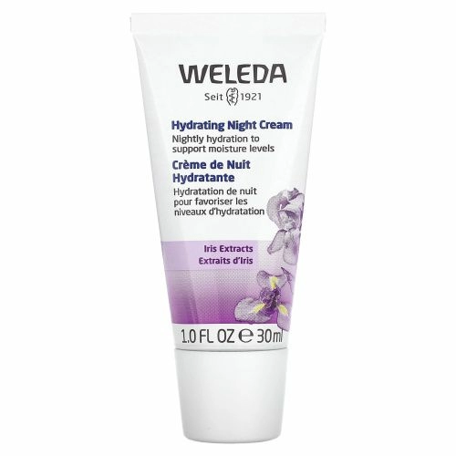 Weleda, Увлажняющий ночной крем, экстракт ириса, для нормальной или сухой кожи, 30 мл