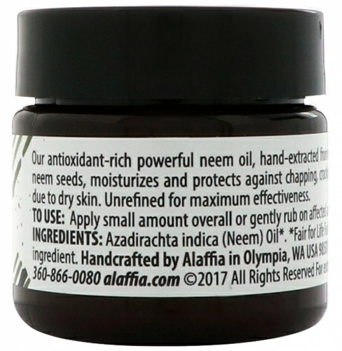 Alaffia, Масло семян дерева Ним, 24 мл (0,8 fl oz)