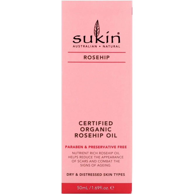 Sukin, Certified Organic Rosehip Oil, Rosehip, 1.69 fl oz (50 ml)